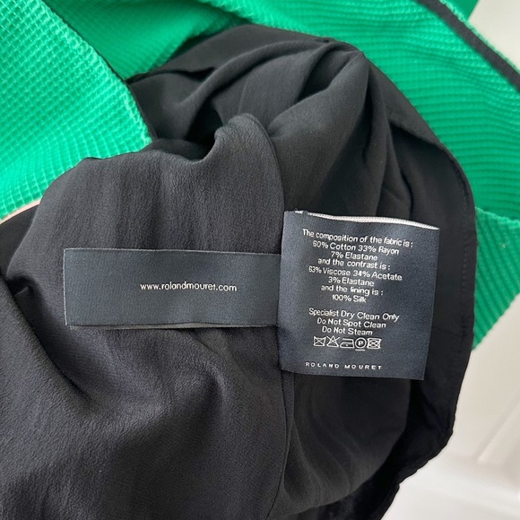 Roland Mouret Redworth Kelly Green Flouce Dress - Picture 15 of 16